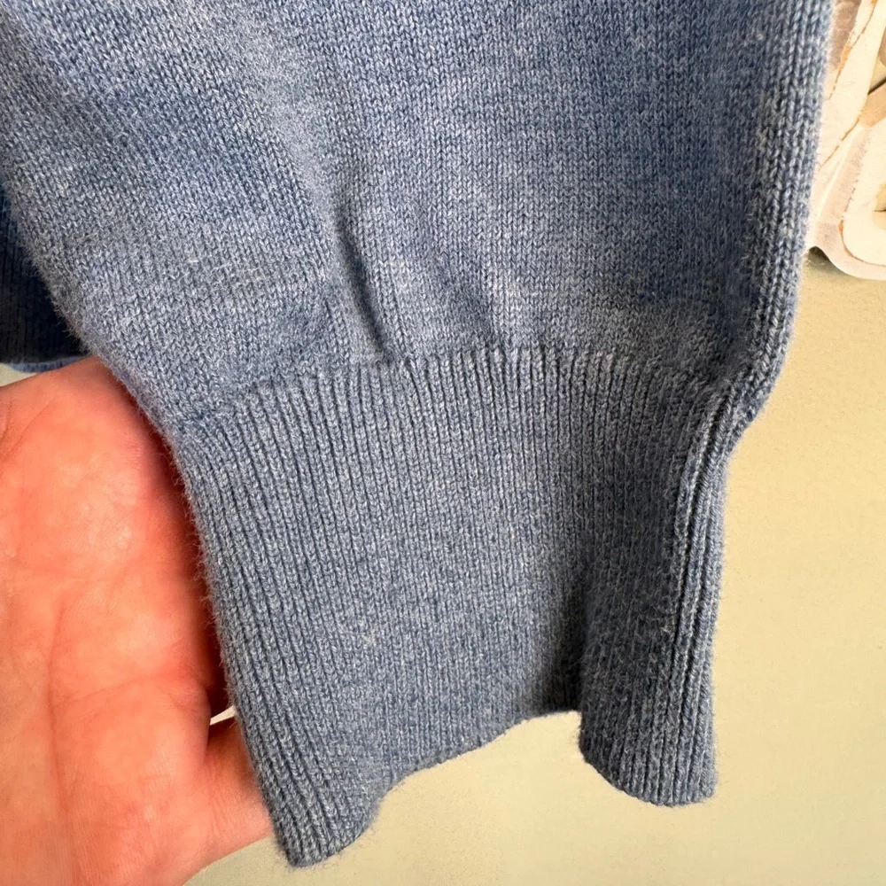 J. Crew Men’s Blue Half-Zip Mock Neck Sweater
